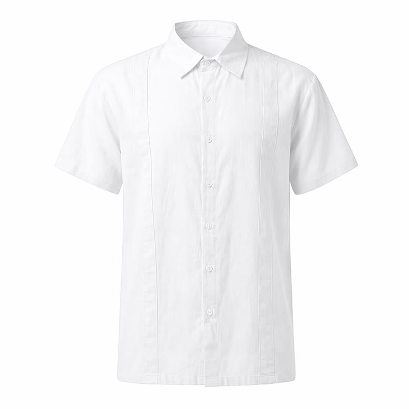 Camicia da uomo minimalista in cotone traspirante, tinta unita, ideale per l'estate. - image 16