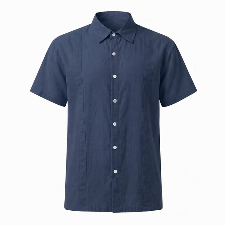 Camicia da uomo minimalista in cotone traspirante, tinta unita, ideale per l'estate. - image 18