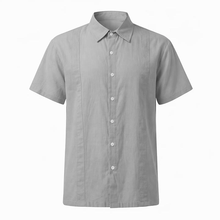 Camicia da uomo minimalista in cotone traspirante, tinta unita, ideale per l'estate. - image 19