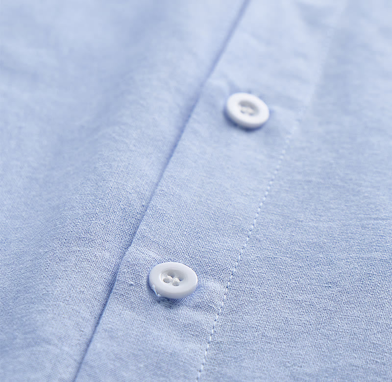 Camicia da uomo minimalista in cotone traspirante, tinta unita, ideale per l'estate. - image 11