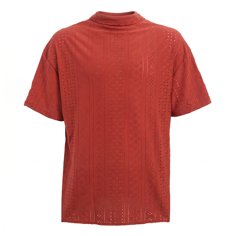 Camicia da uomo sportiva casual in cotone jacquard - image 14