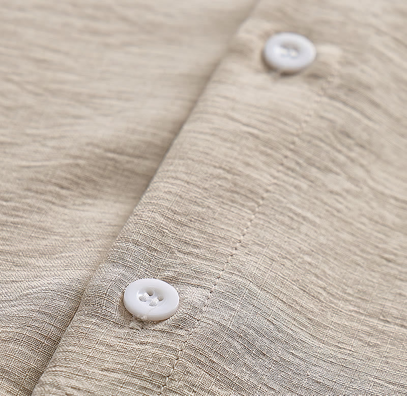 Camicie casual estive da uomo con taschino interno a righe a contrasto - image 10