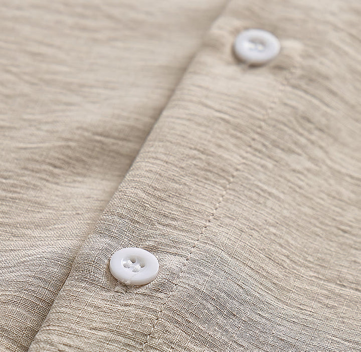 Camicie casual estive da uomo con taschino interno a righe a contrasto - image 10