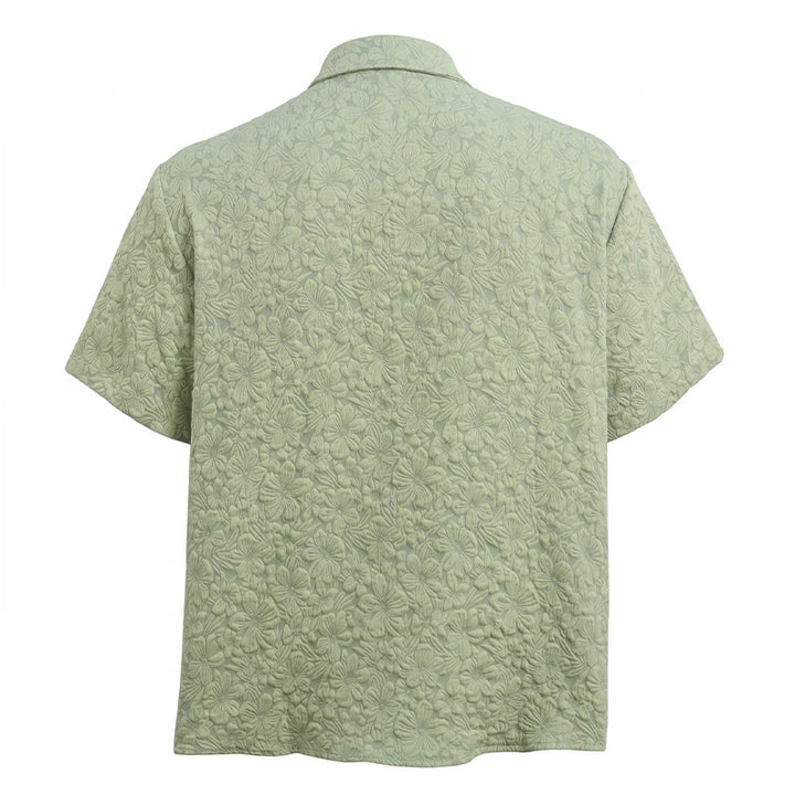 Camicie da uomo in cotone testurizzato con stampa floreale, perfette per l'estate e il tempo libero. - image 12