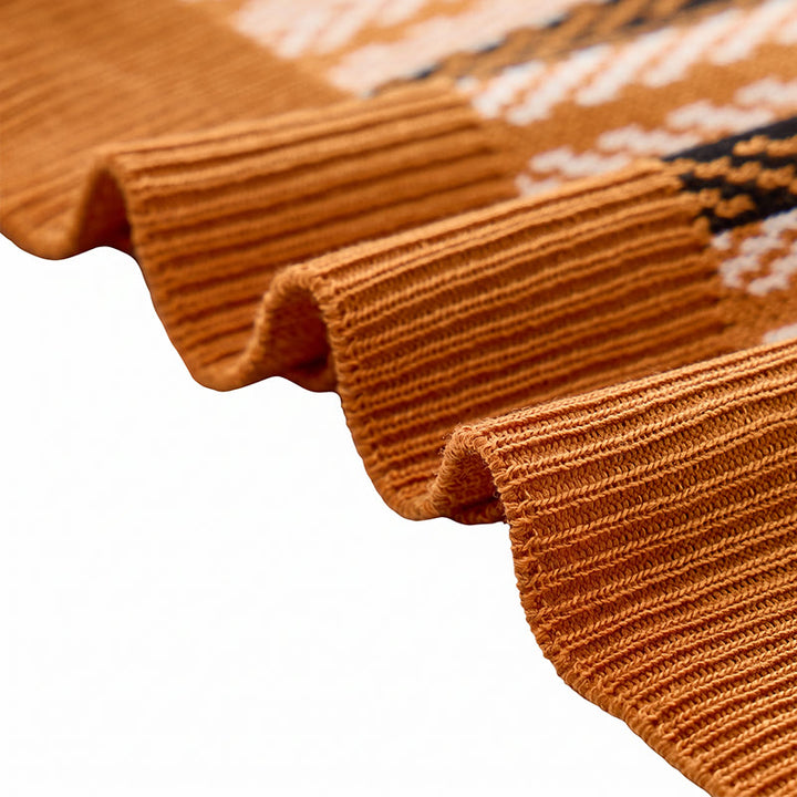 Polo da uomo vintage estiva a righe jacquard in maglia - image 8