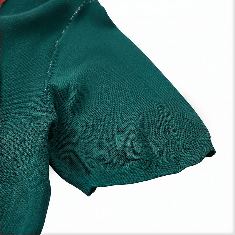 Camicia da uomo estiva a righe con blocchi di colore - image 10