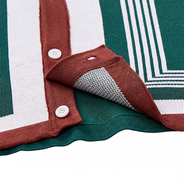 Camicia da uomo estiva a righe con blocchi di colore - image 8