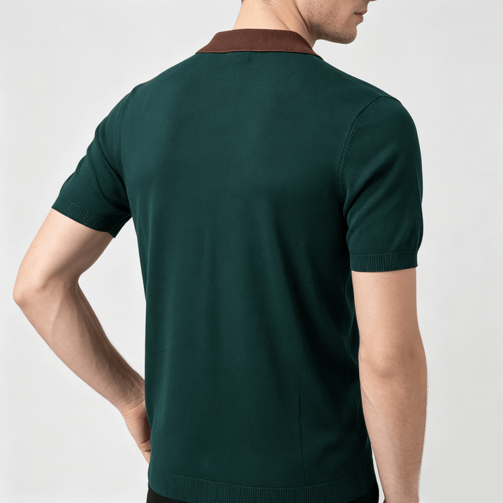 Camicia da uomo estiva a righe con blocchi di colore - image 3