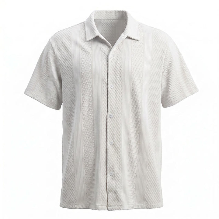 Camicia da uomo a maglia tinta unita, traforata, fresca al tatto, ideale per tutti i giorni. - image 18