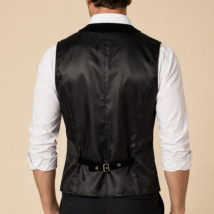 Gilet elegante da uomo in stile steampunk con un solo bottone - image 2