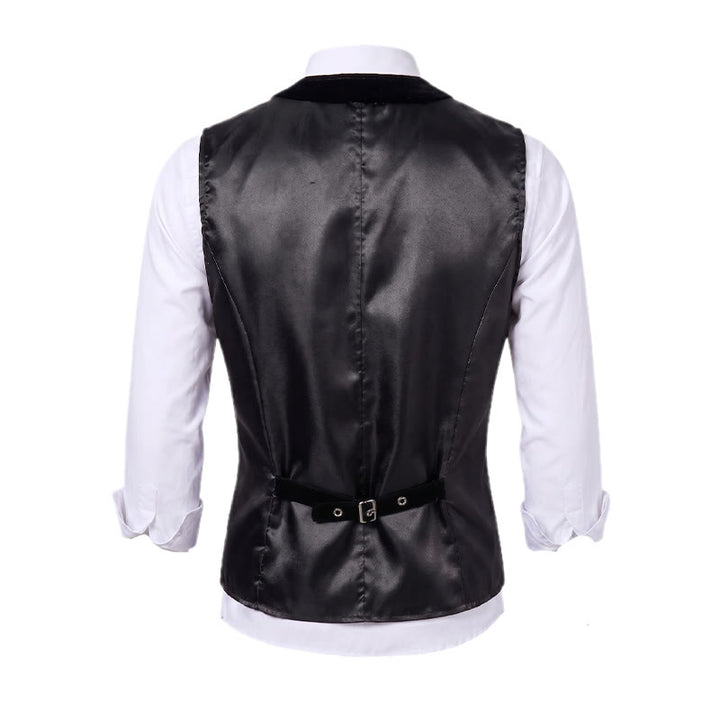 Gilet elegante da uomo in stile steampunk con un solo bottone - image 10