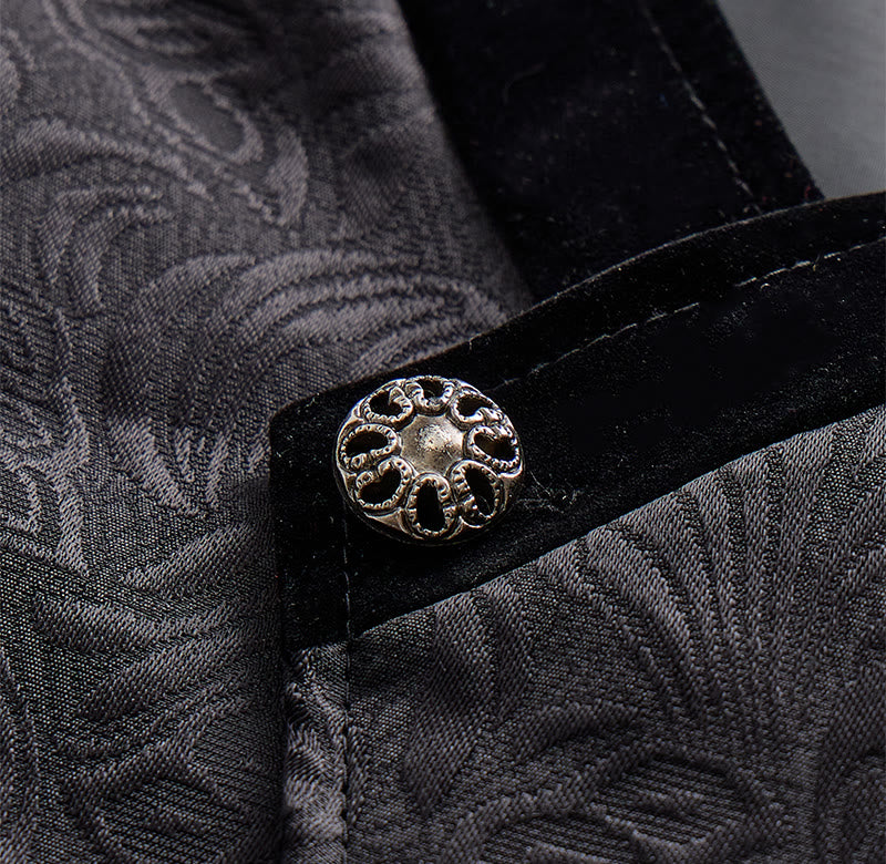 Gilet elegante da uomo in stile steampunk con un solo bottone - image 4