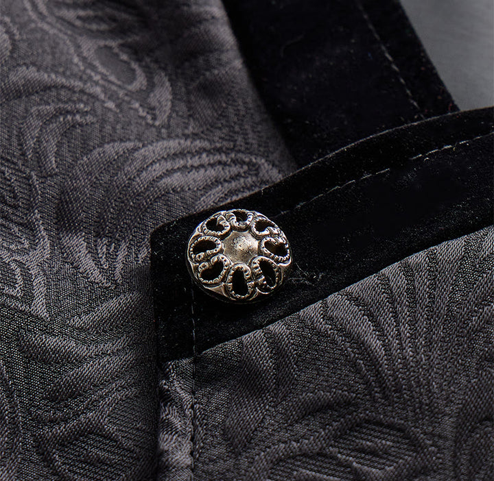 Gilet elegante da uomo in stile steampunk con un solo bottone - image 4