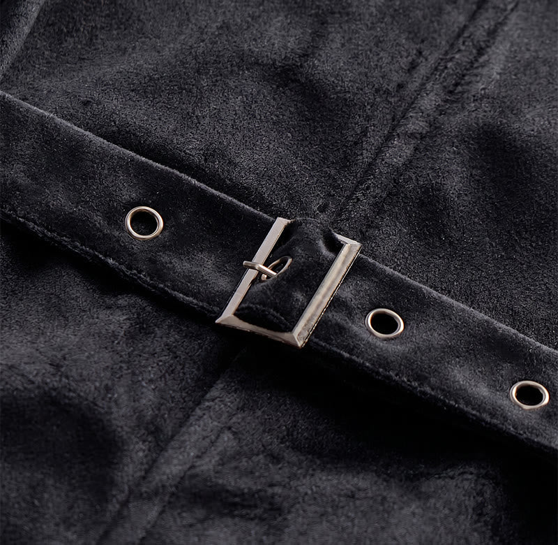 Gilet da uomo in stile steampunk vittoriano, nero e bordeaux. - image 6