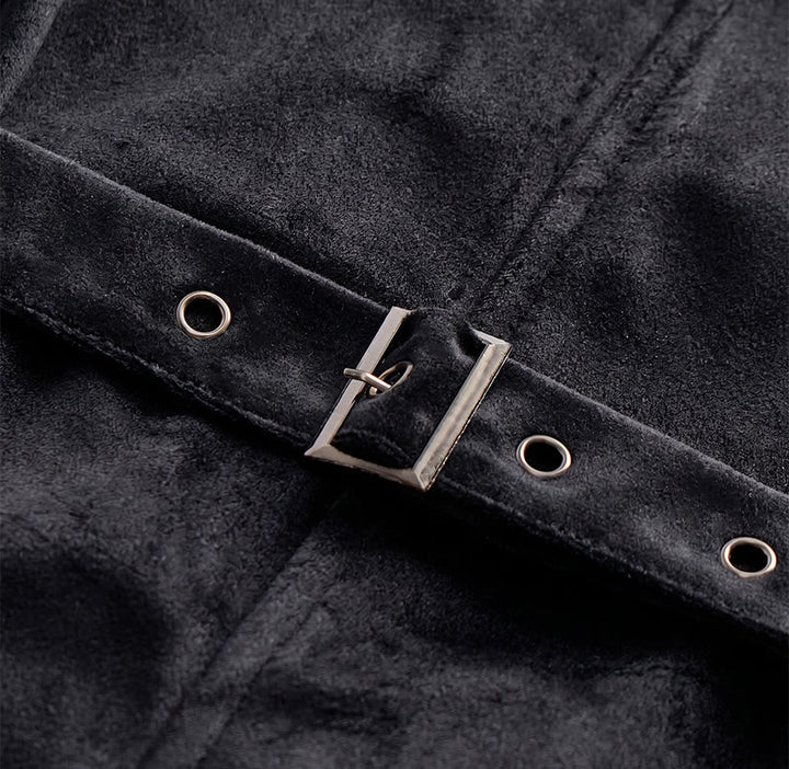 Gilet da uomo in stile steampunk vittoriano, nero e bordeaux. - image 6