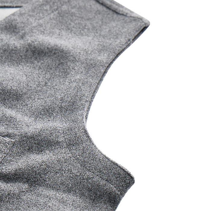 Gilet da uomo classico in misto lana con 4 tasche - image 9