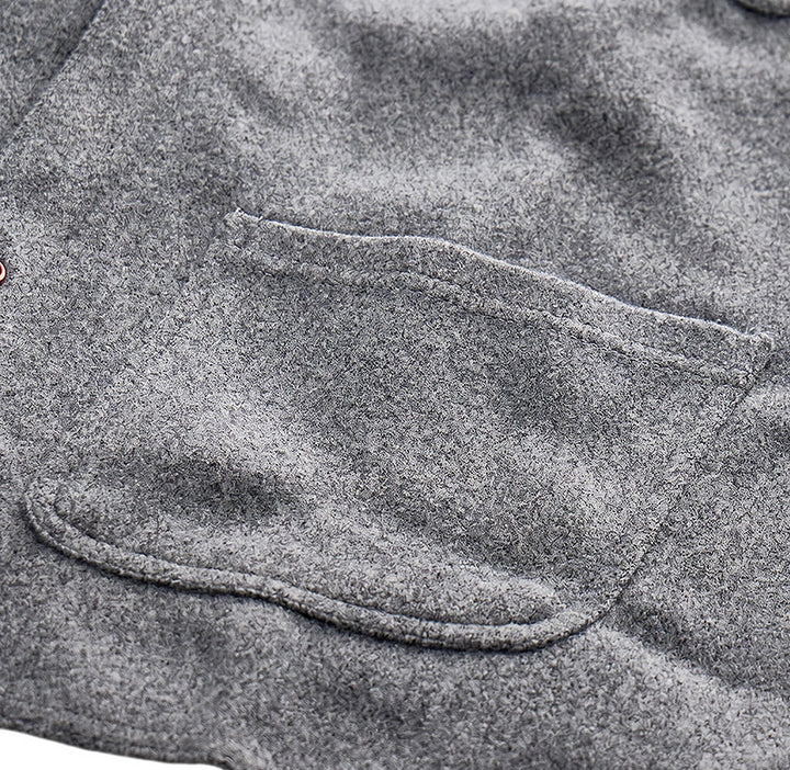 Gilet da uomo classico in misto lana con 4 tasche - image 8