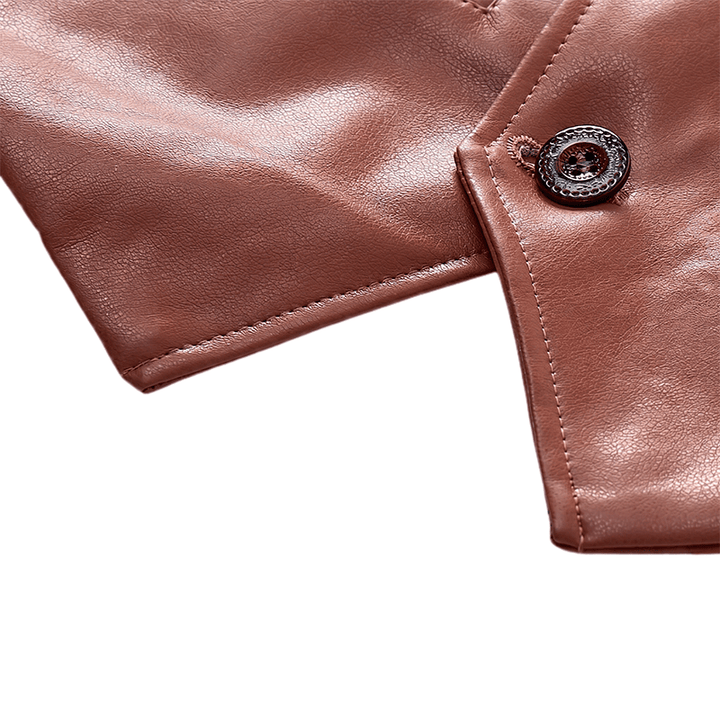 Gilet in pelle da uomo Four Seasons, casual ed elegante, da indossare a strati. - image 11