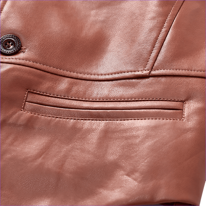 Gilet in pelle da uomo Four Seasons, casual ed elegante, da indossare a strati. - image 9