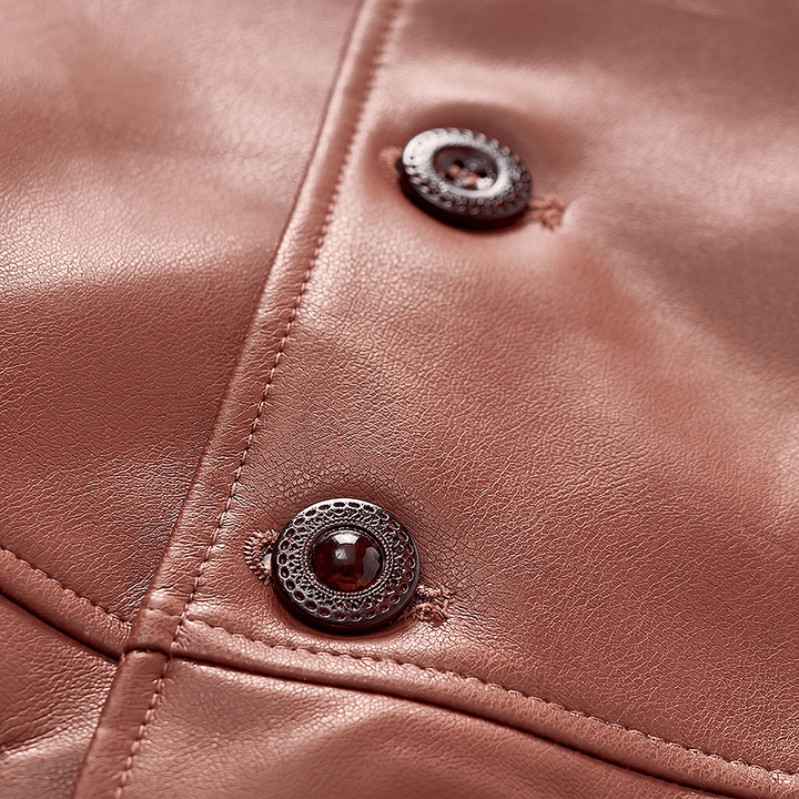 Gilet in pelle da uomo Four Seasons, casual ed elegante, da indossare a strati. - image 8