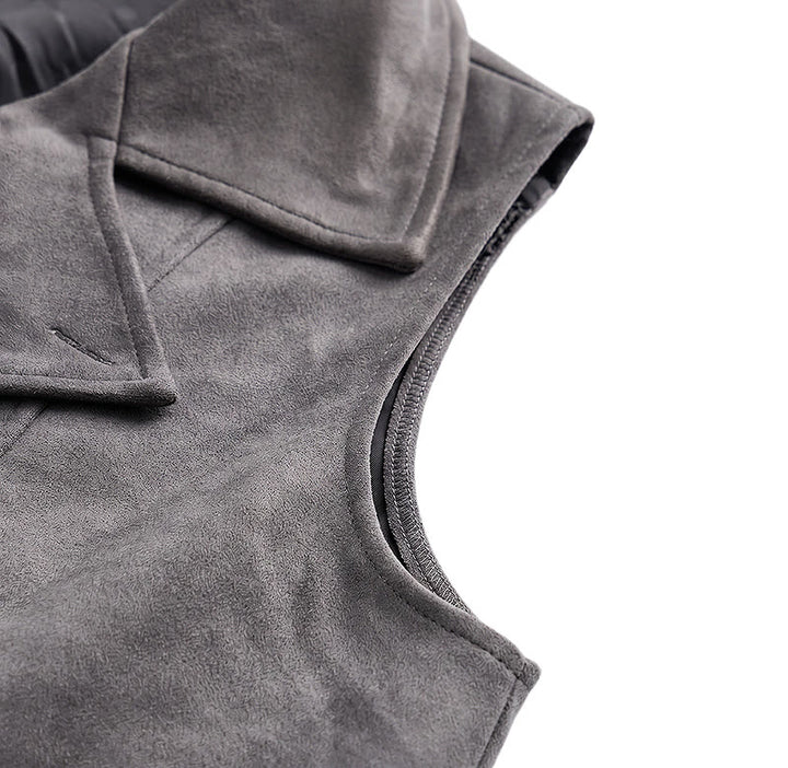 Gilet da uomo retrò doppiopetto con catena in bronzo - image 14