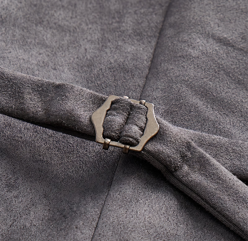 Gilet da uomo retrò doppiopetto con catena in bronzo - image 13