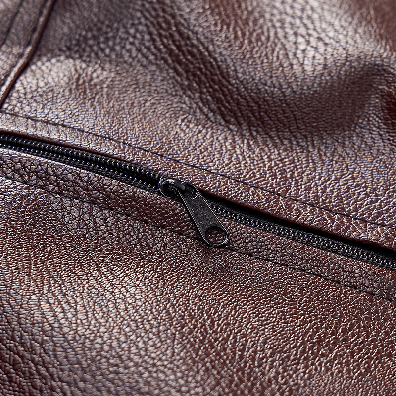 Gilet da uomo in pelle con tasche con cerniera, disponibile in due modelli: spesso o sottile. - image 7
