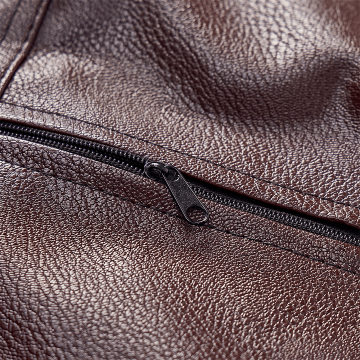 Gilet da uomo in pelle con tasche con cerniera, disponibile in due modelli: spesso o sottile. - image 7