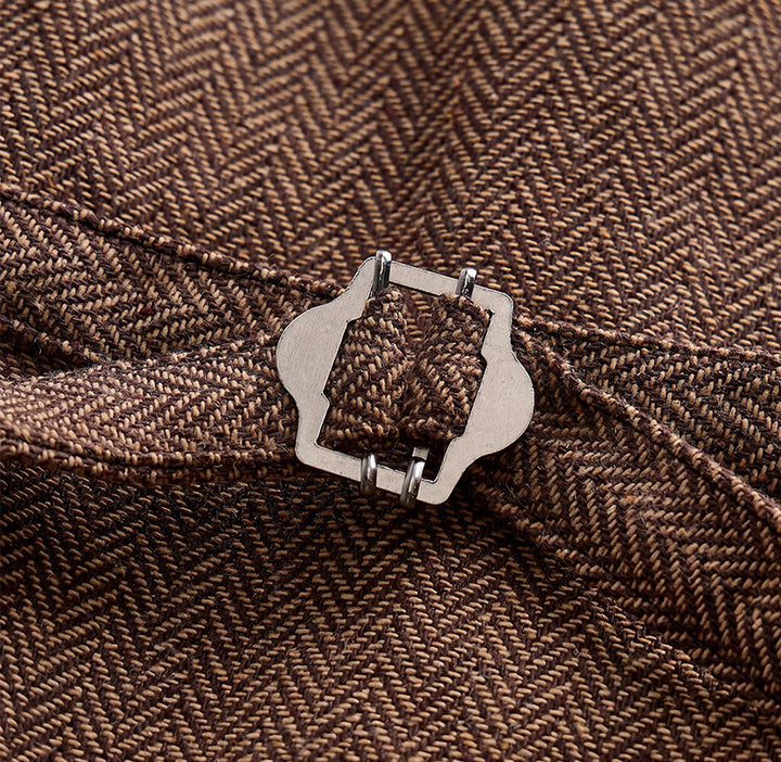 Gilet da uomo vintage in tweed con spilla a catena reale - image 12