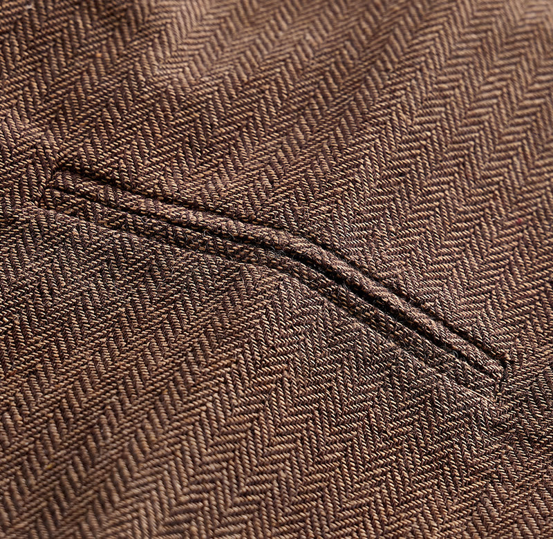 Gilet da uomo vintage in tweed con spilla a catena reale - image 10