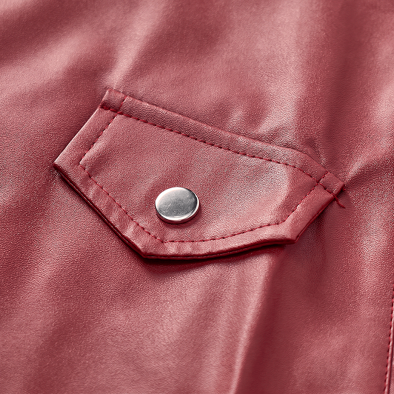 Gilet da motociclista in pelle da uomo in stile punk con revers asimmetrici e cerniera. - image 7