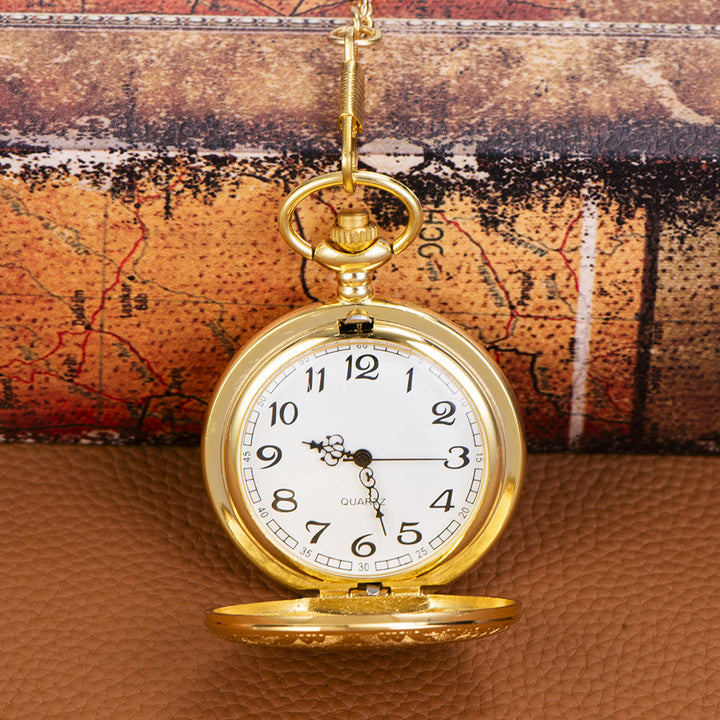 Orologio da tasca vintage inciso, un cimelio senza tempo. - Oro - image 0