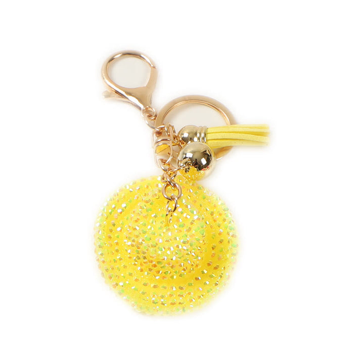 Portachiavi con cappello da cowboy western scintillante e tempestato di strass. - Giallo - image 6