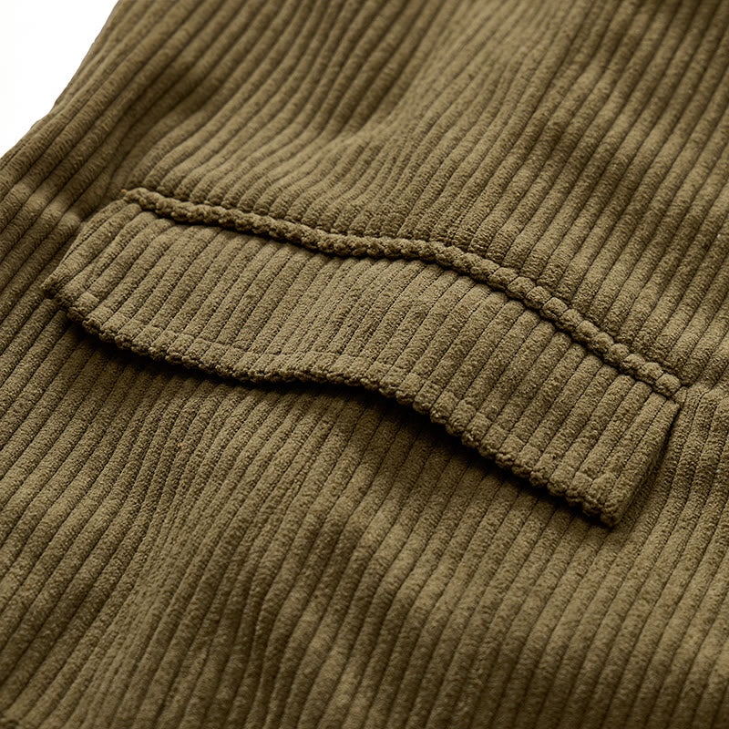 Gilet minimalista in velluto a coste con scollo a V in stile retrò Ivy League. - image 8
