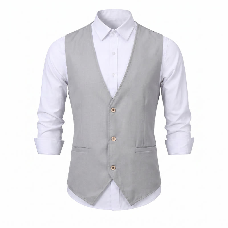 Gilet estivo casual in lino traspirante per tutti i giorni. - image 14