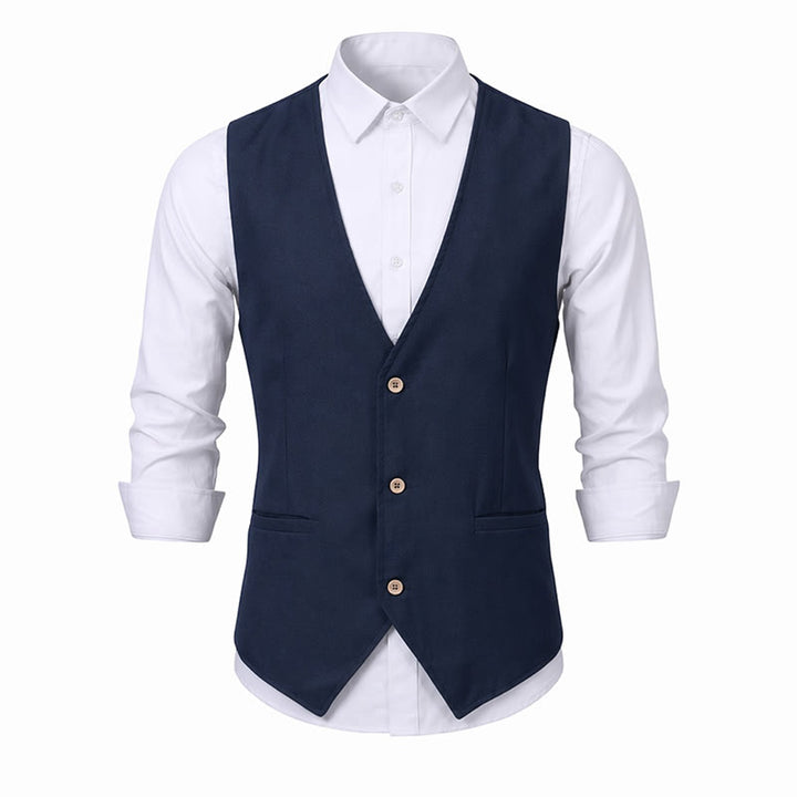 Gilet estivo casual in lino traspirante per tutti i giorni. - image 19