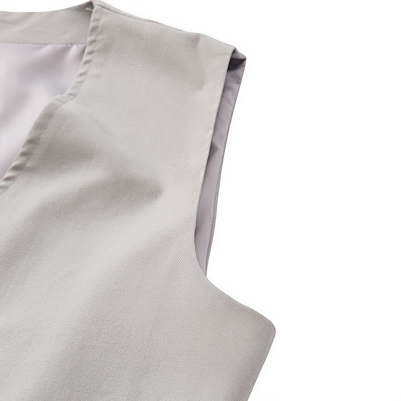 Gilet estivo casual in lino traspirante per tutti i giorni. - image 12