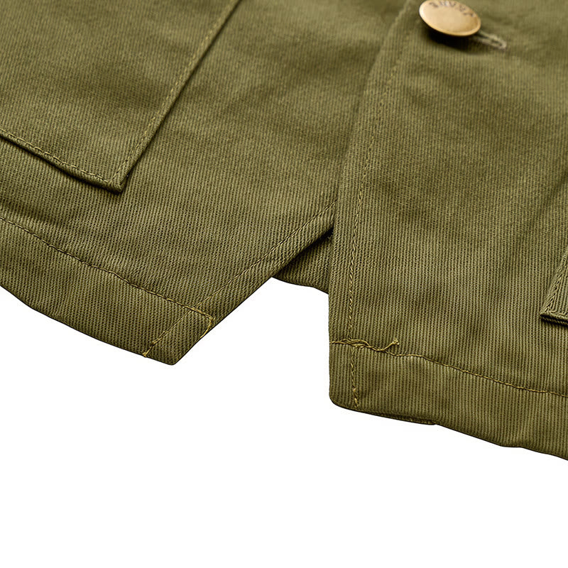 Gilet da lavoro in tela stile tattico con molteplici tasche - image 9