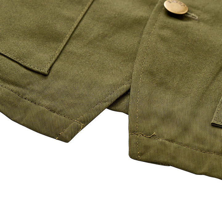 Gilet da lavoro in tela stile tattico con molteplici tasche - image 9