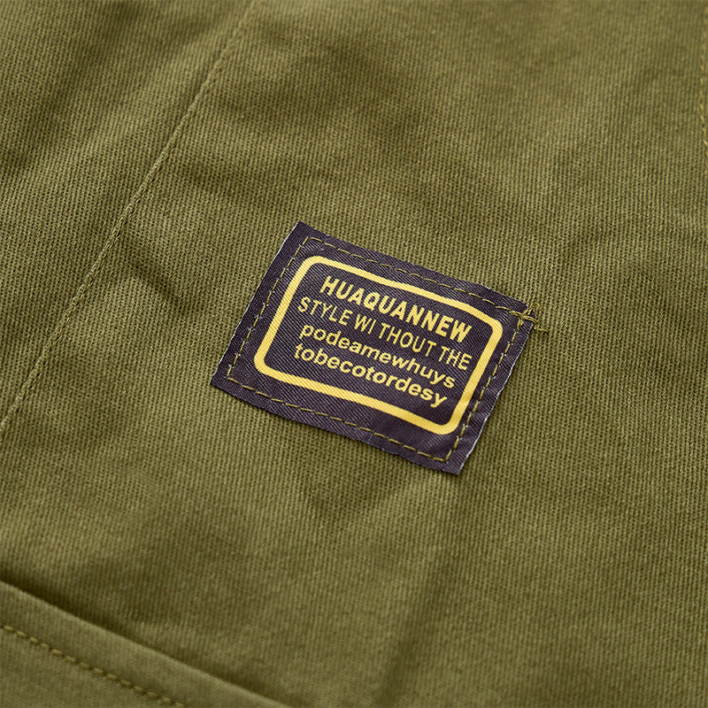 Gilet da lavoro in tela stile tattico con molteplici tasche - image 8