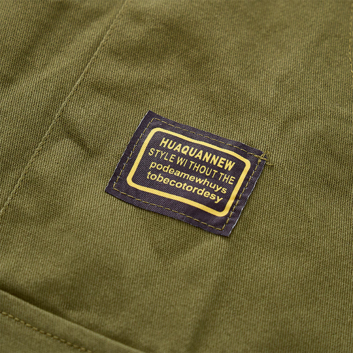 Gilet da lavoro in tela stile tattico con molteplici tasche - image 8