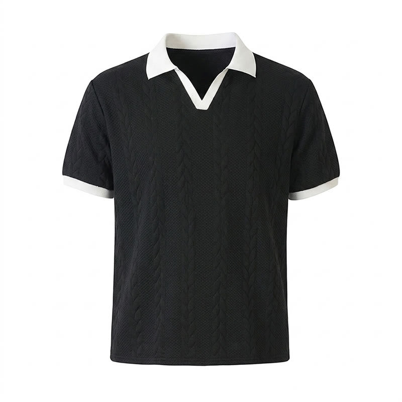 Polo da uomo casual con colletto a contrasto, ideale per lavoro e tempo libero. - image 15