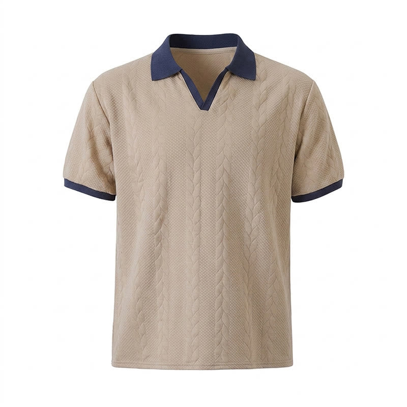Polo da uomo casual con colletto a contrasto, ideale per lavoro e tempo libero. - image 16