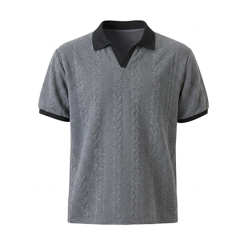 Polo da uomo casual con colletto a contrasto, ideale per lavoro e tempo libero. - image 14