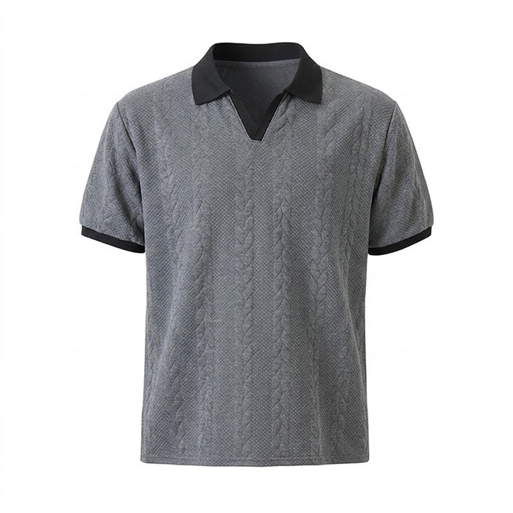 Polo da uomo casual con colletto a contrasto, ideale per lavoro e tempo libero. - image 14