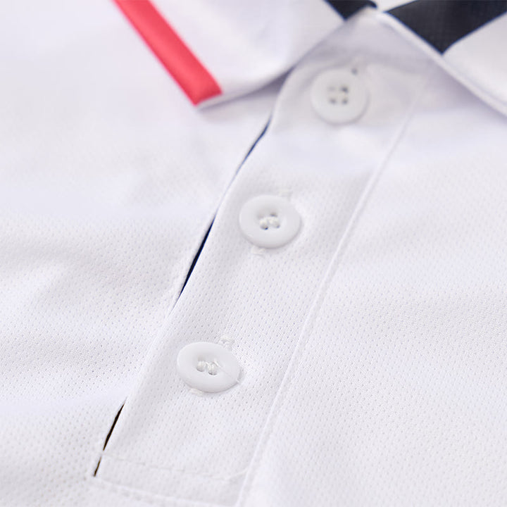 Polo da uomo con stampa a stelle patriottiche ispirata alla bandiera americana. - image 5