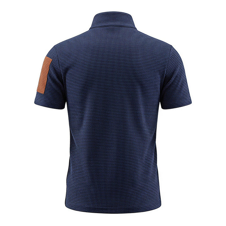 Polo da uomo con trama a nido d'ape e cerniera. - image 11