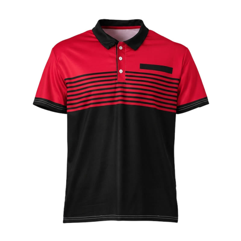 Polo da uomo moderna a righe nere, ideale per l'estate. - image 18