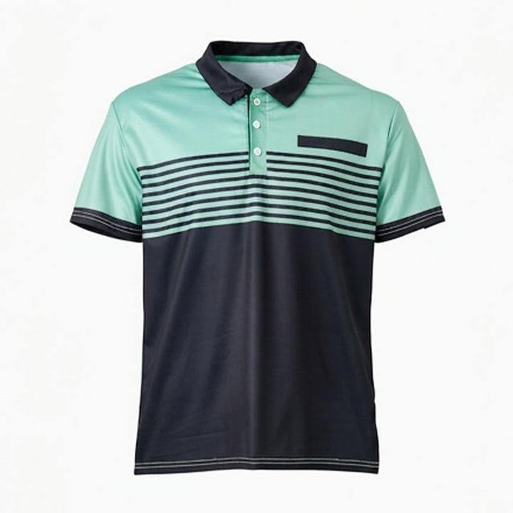 Polo da uomo moderna a righe nere, ideale per l'estate. - image 16