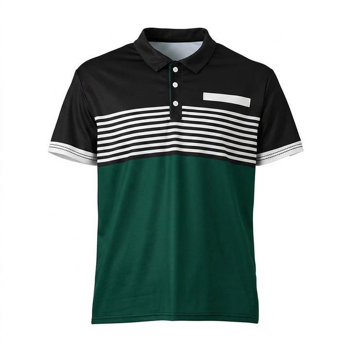 Polo da uomo moderna a righe nere, ideale per l'estate. - image 19